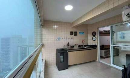 Apartamento à Venda em Praia Grande,2 quartos,1 suíte,Varanda Gourmet, Vista Mar