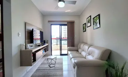 Apartamento à venda em Praia Grande com 1 dorms e 1 vaga com vista para o mar
