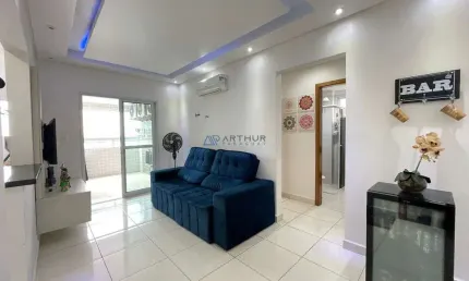 Apartamento à venda em Praia Grande no bairro Mirim, 02 quartos, varanda gourmet