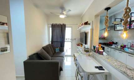 Apartamento à venda em Praia Grande no bairro Guilhermina, 02 quartos, Mobiliado