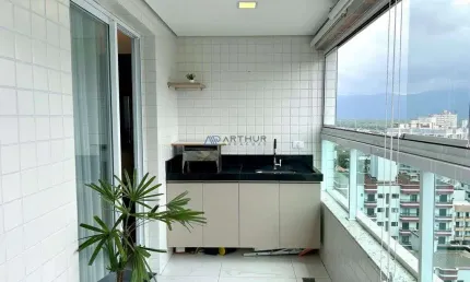 Apartamento à venda em Praia Grande com 2 suíte, 2 vagas e lazer completo