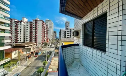 Apartamento à venda em Praia Grande, Frente rua, 2 dormitórios, 1 suíte.