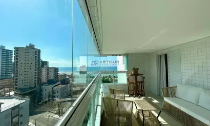 Apartamento à venda na Praia Grande bairro Caiçara, 03 quartos, 01 suíte