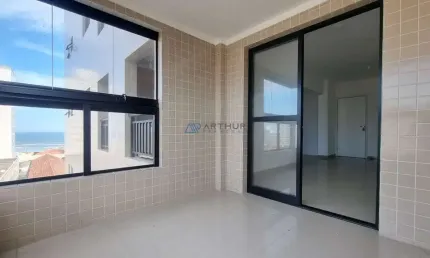 Apartamento em Praia Grande Vista mar, Vila Mirim com 2 quartos, 1 suíte, 67m²