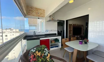 Apartamento à venda em praia grande no bairro ocian  com vista para o mar