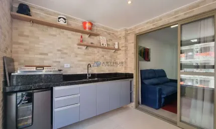 Apartamento em Praia Grande, Canto do Forte com 2 quartos, 1 suíte, 77m²