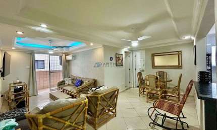 Apartamento a venda em Praia Grande, 01 dormitório, vista mar e andar alto