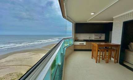 Apartamento Frente Mar à venda em Praia grande, 3 dormitórios e Lazer Completo