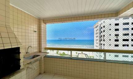 Apartamento à venda em Praia Grande com 3 suítes e 2 vagas e churrasqueira