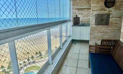 Apartamento à venda em Praia Grande Frente mar na Mirim, 03 dormitórios
