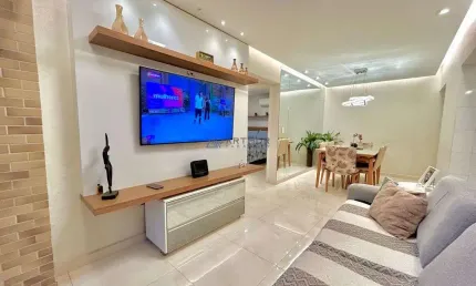 Apartamento à venda em Praia Grande com 2 suítes e 2 vagas demarcadas com lazer