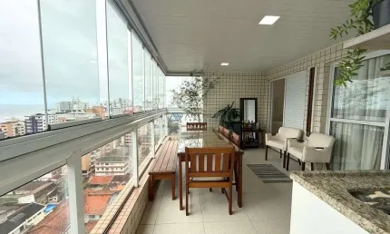 Apartamento à venda em praia grande com 3 dormitórios sendo 3 suítes e 2 vagas