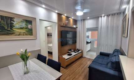 Apartamento à venda em Praia Grande no Boqueirão,  Mobiliado, 58m², Vista Mar