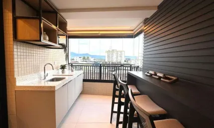 Apartamento à venda em Praia Grande com 02 quartos, 01 Suíte, 01 Vaga e lazer