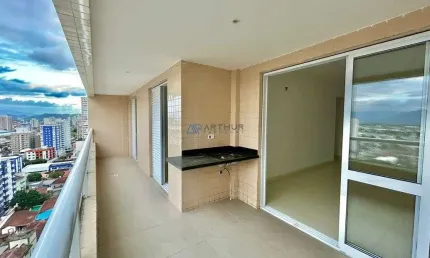 Apartamento à venda em praia grande, com 02 suítes, 02 vagas e andar alto.