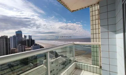 Apartamento à venda em praia grande com vista livre mar no bairro  maracanã