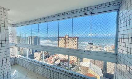 Apartamento à Venda em Praia Grande no Caiçara, 2 quartos, 1 vaga – Vista Mar