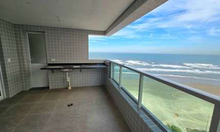 Apartamento à venda em Praia Grande com 3 dormitórios com vista mar definitiva