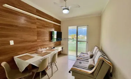 Apartamento à Venda Mobiliado em Praia Grande com 1 quarto, 1 banheiro e 1 vaga