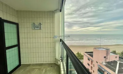 Apartamento à venda em praia grande, vista mar com 2 quartos, 1 vaga e 86m²