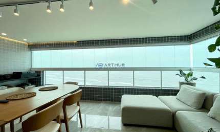 Apartamento a venda em Praia Grande no bairro Caiçara com 3 quartos  frente mar