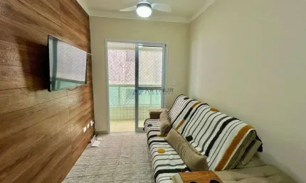Apartamento à Venda Mobiliado em Praia Grande com 1 quarto, 1 banheiro e 1 vaga