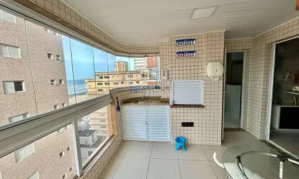 Apartamento à venda em Praia Grande na Aviação com 03 suítes e vista mar