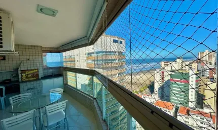 Apartamento à venda em Praia Grande, 2 dormitórios vista mar e andar alto