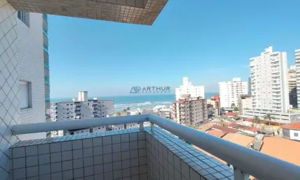 Apartamento à venda em Praia Grande de 1 quarto com vista para o mar no Caiçara