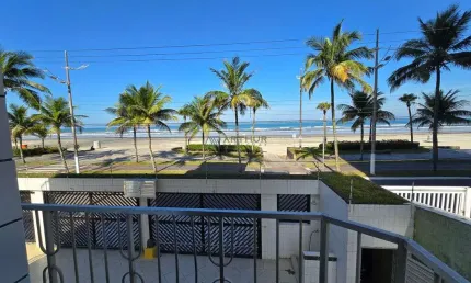 Apartamento à venda em praia grande no jardim real, frente mar com 2 quartos