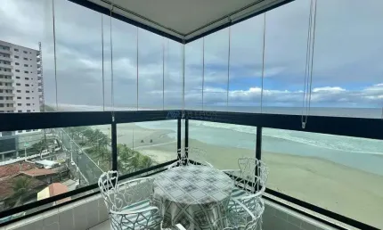 Apartamento à Venda em Praia Grande, Frente Mar com 3 quartos, 1 vaga e 121m²