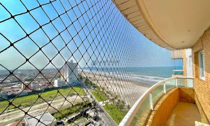 Apartamento à venda em Praia Grande frente mar com 1 dormitório e 1 vaga