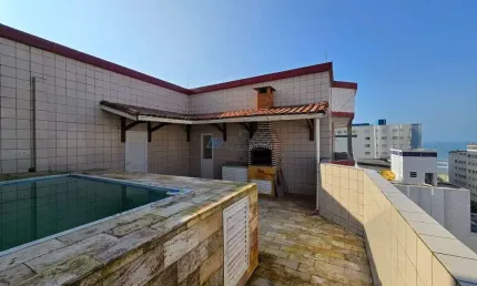 Cobertura à venda em Praia Grande na Vila Mirim com 2 quartos com piscina