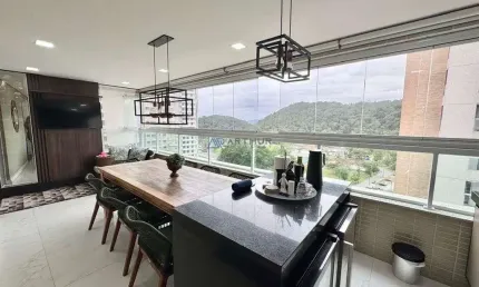 Apartamento à venda em praia grande no canto do forte com 3 suites
