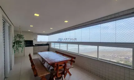 Apartamento à venda em praia grande com 3 quartos com vista mar no caiçara