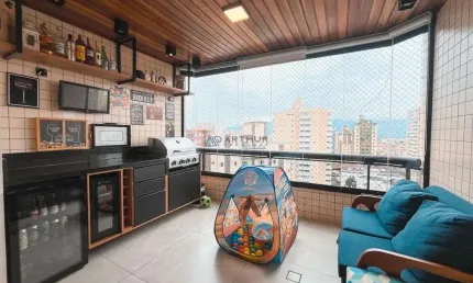 Apartamento à venda em praia grande com 3 quartos no bairro da vila tupi