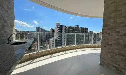 Apartamento alto padrão de 3 dorm(s) sendo 3 suítes na Guilhermina em Praia Grande.
