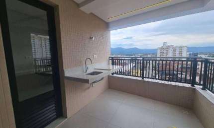 Apto novo de 2 dorm(s), sendo 1 suíte na Aviação em Praia Grande. Excelente acabamento.