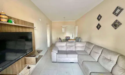 Apto de 2 dorm(s), sendo 1 suítes, 80 m², Porteira fechada , Guilhermina em Praia Grande- SP.