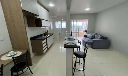 Apto Novo de 2 dormitórios, sendo 2 suítes, mobiliado, 84 m² 2 vagas - Aviação - Praia Grande/SP
