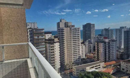 Apto pronto 2 dorm(s), sendo 2 suítes, 86m², 2 vagas, Vista mar, Aviação em Praia Grande SP.