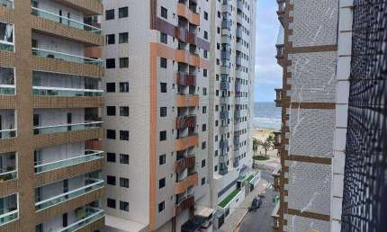 Apartamento 1 dormitório, sendo suíte,  com sacada, 1 vaga, 62 m², Ocian Praia Grande – SP
