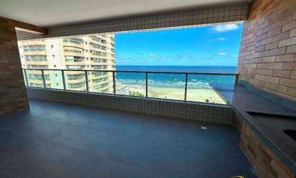 Apartamento novo, 3 dorm(s),  2 suítes, 126 m², Vista mar, com financiamento direto, Aviação - Praia Grande