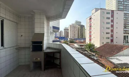 Apartamento 1 dormitório (sendo 1 suíte), churrasqueira na sacada, 55m², 1 vaga, Aviação em Praia Grande SP.