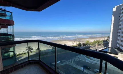 Apto de 2 dorm(s), sendo 1 suíte, com vista mar,  101m², 1 vaga no caiçara em praia grande sp.