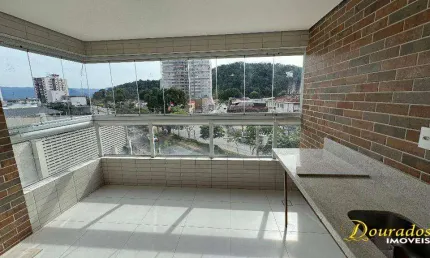 Apartamento de  02 dormitórios (sendo 01 suíte), Varanda  com vista livre, no Forte em Praia Grande - SP