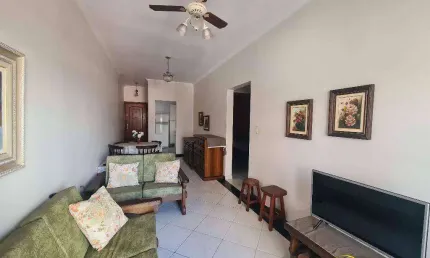 Apartamento 2 dorm(s), sendo 1 suíte, 80m², sacada vista mar na aviação em praia grande sp.