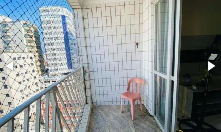 Apartamento 1 dormitório com sacada , mobiliado na aviação em praia grande sp.