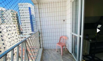 Apartamento 1 dormitório com sacada , mobiliado na aviação em praia grande sp.