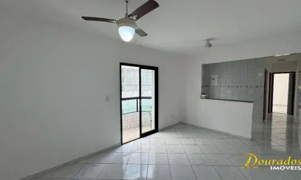 Apto de 1 dormitório, sacada frente rua, 53m² , 1 vaga na guilhermina em praia grande sp.
